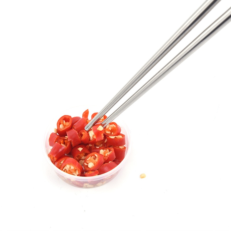 Set 2 Đôi Đũa Ăn Bằng Thép Không Gỉ Chịu Nhiệt Cao Chống Trượt