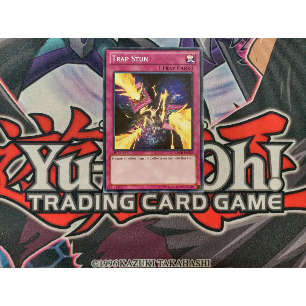 Thẻ bài Yugioh chính hãng Trap Stun - SDCR-EN032 - Common 1st Edition