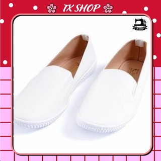 Giày Lười Nữ Khải Nam Màu Trắng 1 màu 4 size