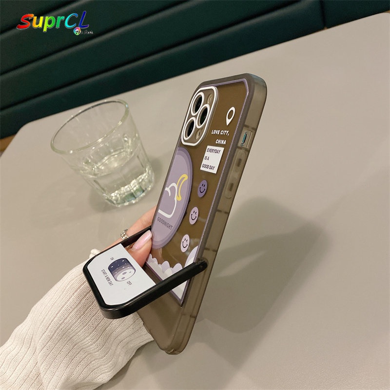 Ốp Điện Thoại Silicone Chống Sốc in Hình Mặt Cười 2 Trong 1 Cho iPhone 13 12 11 Pro XS Max XR 7 8 Plus