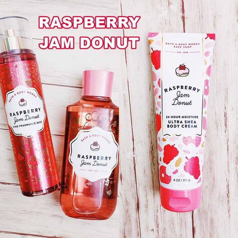 Sản phẩm tắm dưỡng xịt thơm lưu hương toàn thân Bath and Body Works-Raspberry Jam Donut