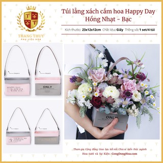 Túi xách đựng hoa happy day
