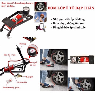 Bơm Đạp Chân Mini 1 Piston - Bơm Ô Tô - Bơm Xe Máy