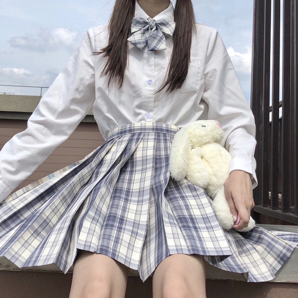 JK leg-shaving pleated skirt new spring and summer full set with pleated skirt authentic Japanese school skirt