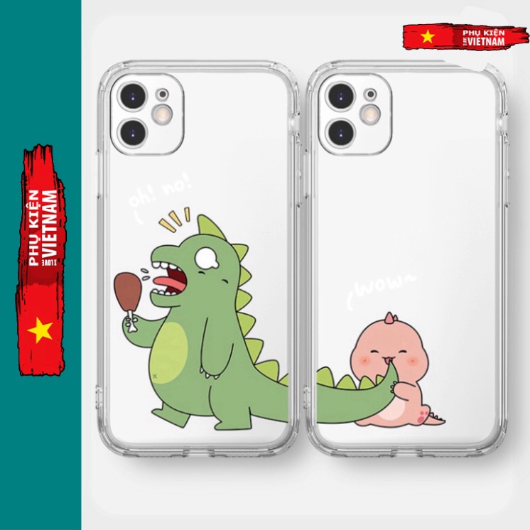 Ốp lưng iphone 6, 6s plus, 7 8 Plus, X, XS, XR, XSMAX, 11 , 12, 13 PROMAX suốt trong quãng BỐ CON khủng long thời tiền s