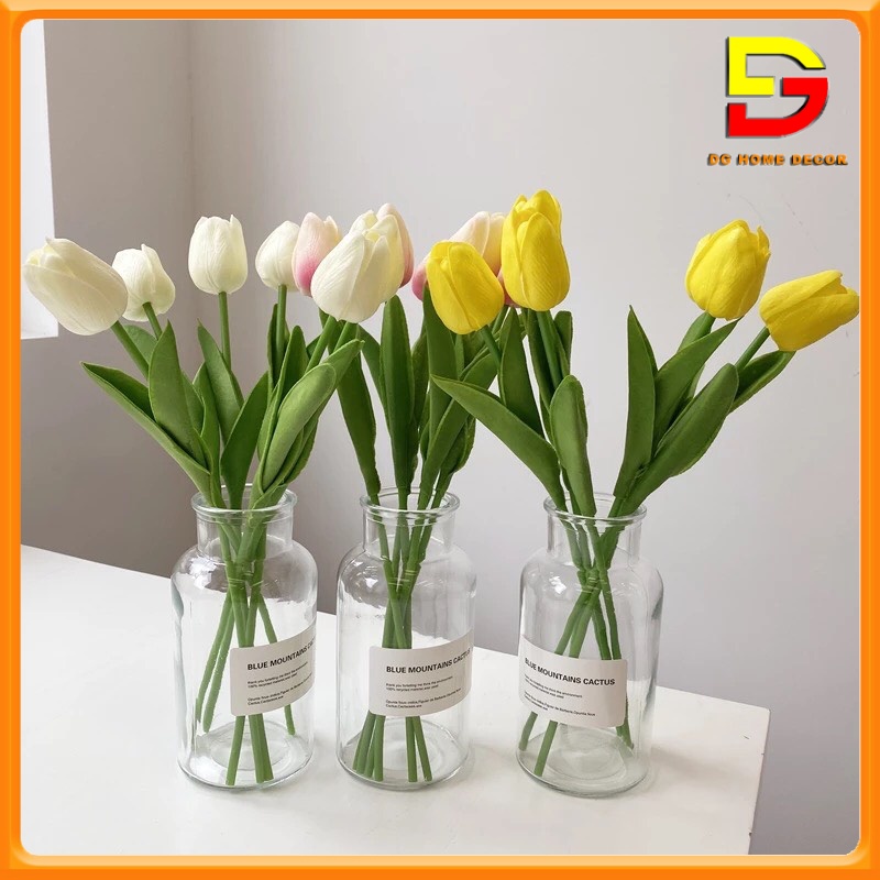 Bình Hoa Tulip Để Bàn Siêu Xinh Trang Trí Nhà Cửa, Làm Quà Tặng Độc Đáo Mã DG-46