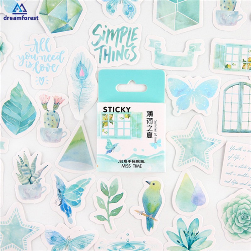 Set 46 miếng dán trang trí sổ tay album phong cách nữ tính | BigBuy360 - bigbuy360.vn