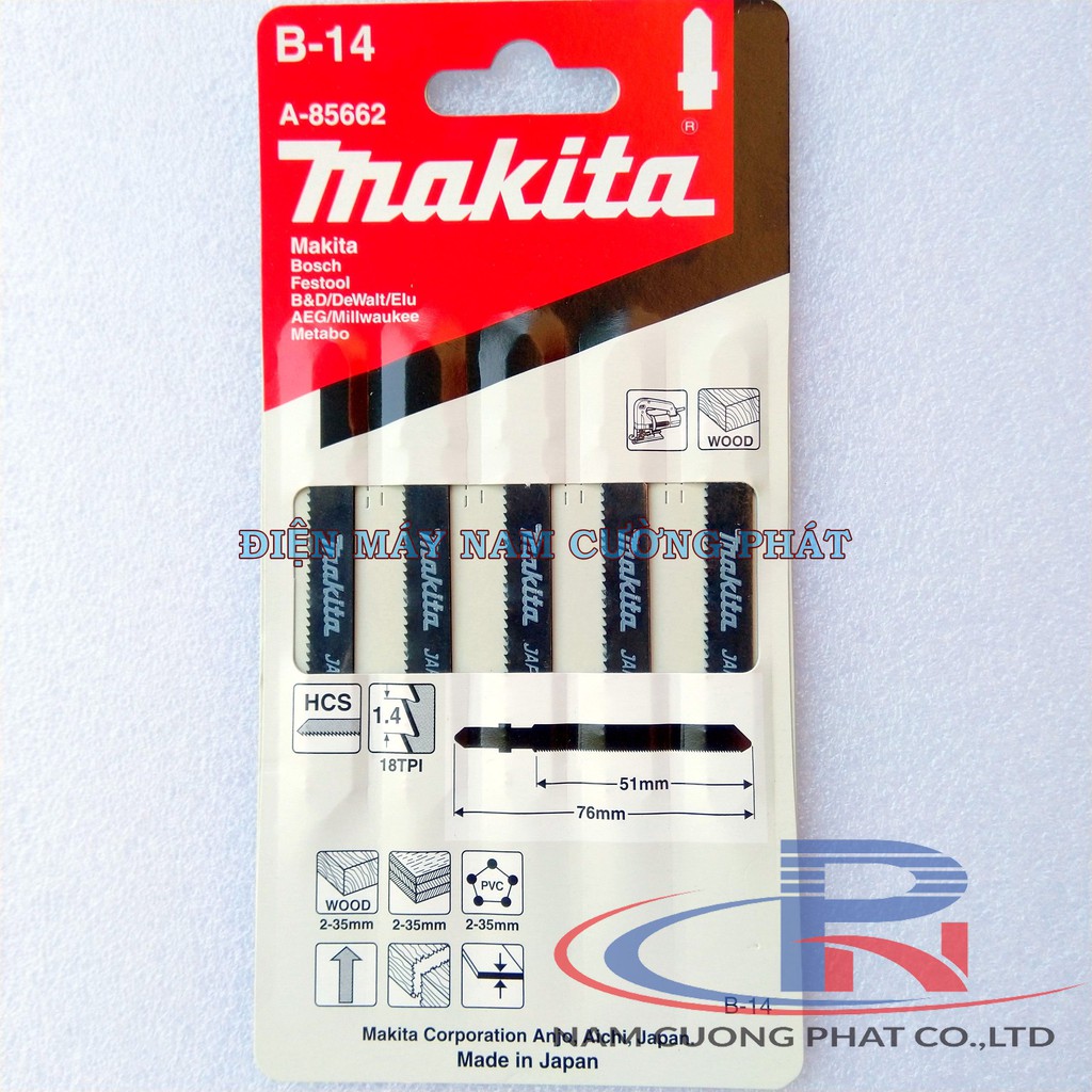 Lưỡi cưa lọng B-14 Makita A-85662 dùng cho gỗ
