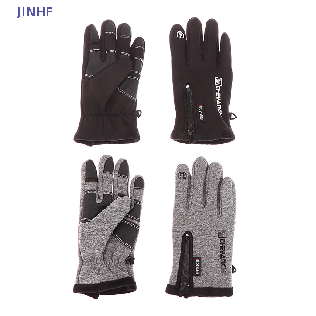 Găng Tay Chạy Xe Đạp Chống Nước Có Thể Chạm Màn Hình Cảm Ứng JINHF