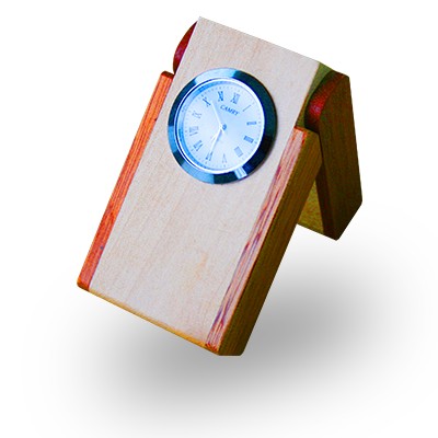 [KHẮC THEO YÊU CẦU] Hộp bút gỗ có đồng hồ HRH6