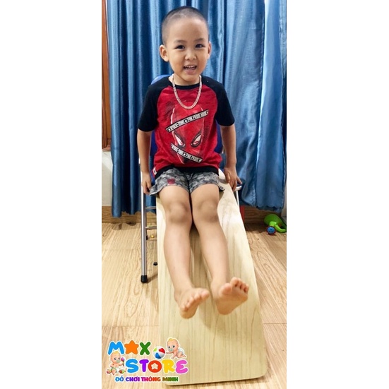 Ván thăng bằng, ván bập bênh Montessori, Steiner, Reggio joy board - Vân Gỗ sồi OaK