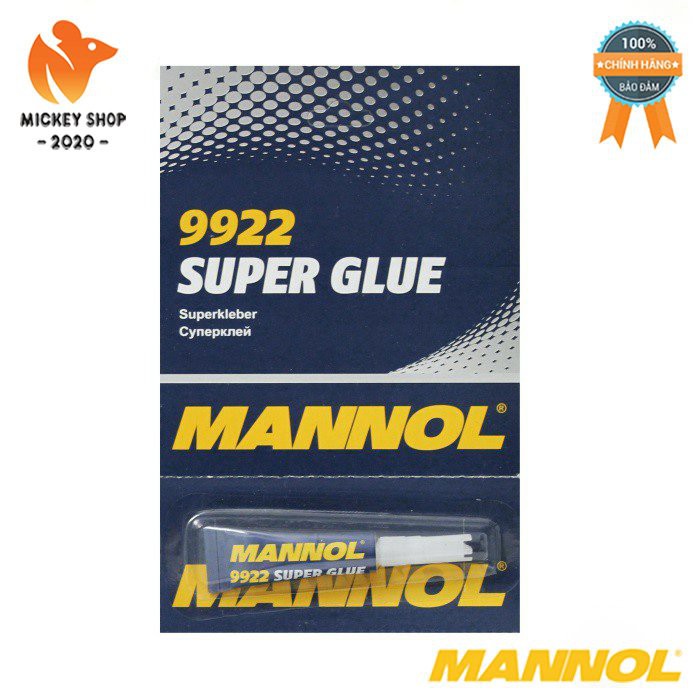 [Pro] Combo 3 Tuýp Keo Dán Đa Năng Khô Nhanh MANNOL 9922 –3 gram/ tuýp Super Glue –Hàng Đức Chính Hãng – Mickey2020shop