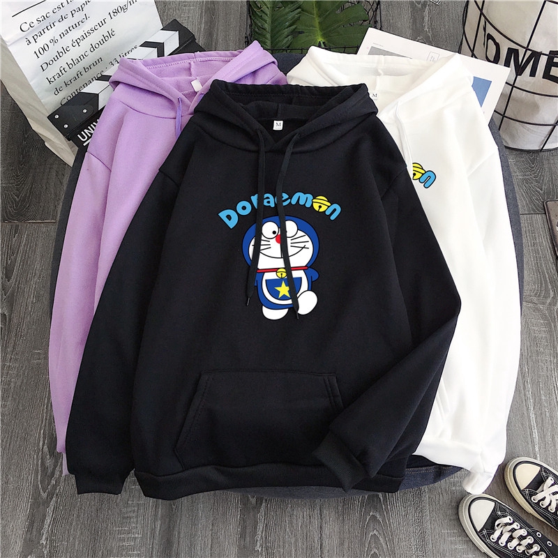 Áo hoodie sweater dài tay hình doraemon nhiều màu thời trang thu đông cho nam nữ cặp đôi