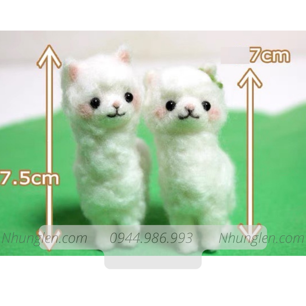 Bộ len chọc Lạc Đà Xoăn Đơn Giản Siêu Dễ và Rẻ với LEN XOĂN siêu xịn và đẹp- Mipan - Needle felting mipan