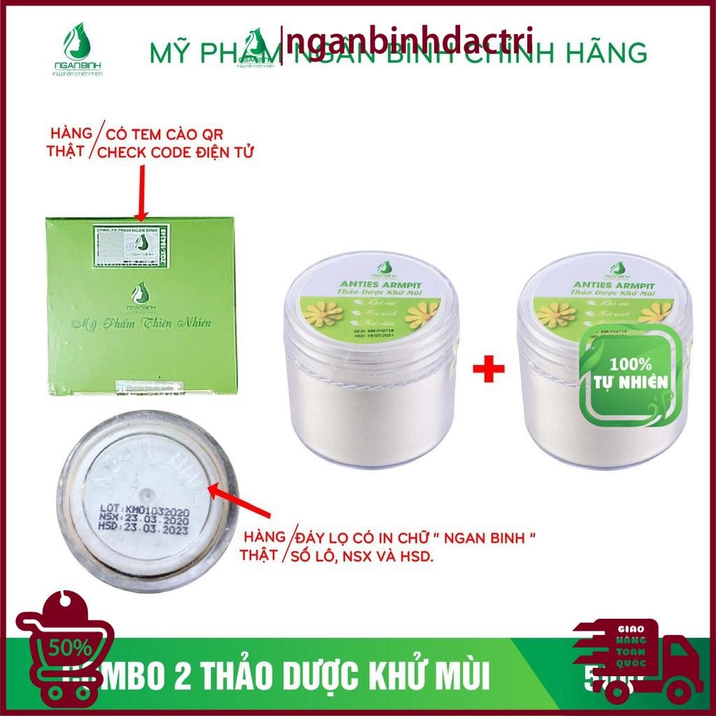 Thảo Mộc Khử Mùi Ngân Bình ,Khử mùi Hôi Nách,Hôi Chân, Thâm Nách, thảo mộc hôi nách Ngân Bình Có Tem Cào Điện Tử