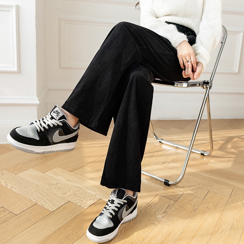 Quần Nhung Nữ Lưng Cao, Quần Ống Rộng Nữ Cạp Cao Khóa Kéo Trước Lưng Thun Sau Chất Vải Nhung Tăm Phong Cách Ulzzang Siêu | BigBuy360 - bigbuy360.vn