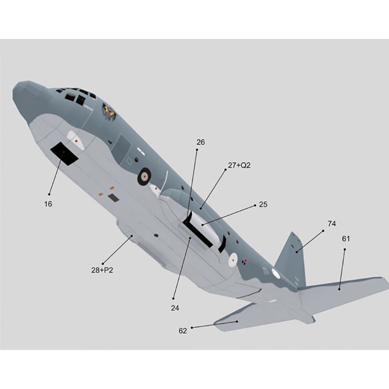 Mô Hình Máy Bay ACE-130 Tỉ Lệ 1: 100 AC-Dc130 Thủ Công