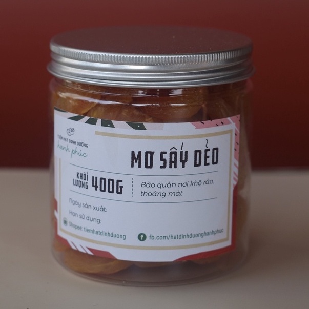 Mơ vàng sấy dẻo không đường (400g)