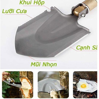 [Mã LIFEXANH24 giảm 10% đơn 99K] Bộ Xẻng Đa Năng Quân Dụng Cao Cấp