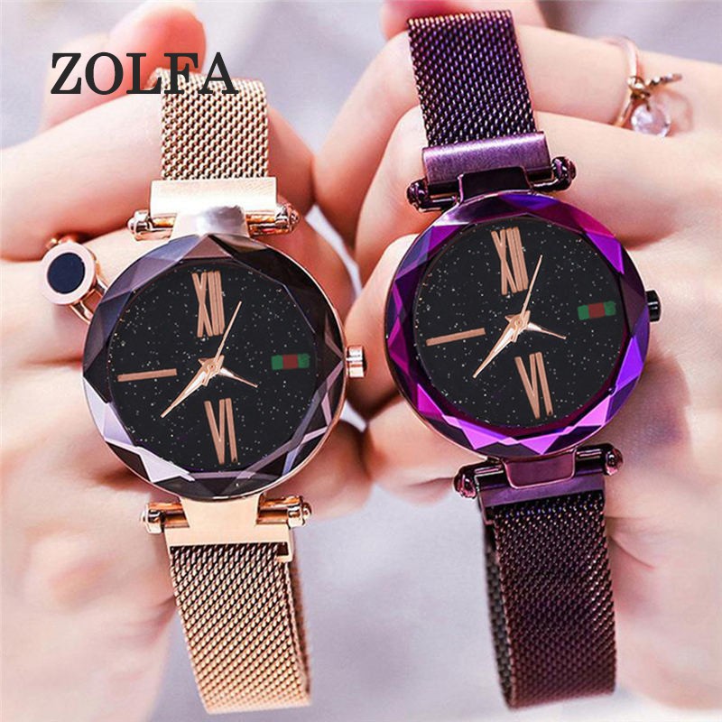 ZOLFA Elegant Starry Sky Ladies Quartz Watch Fashion Magnet Clasp Ladies Analog Watch Alloy Women Exquisite Wrist Accessories Đồng hồ nữ