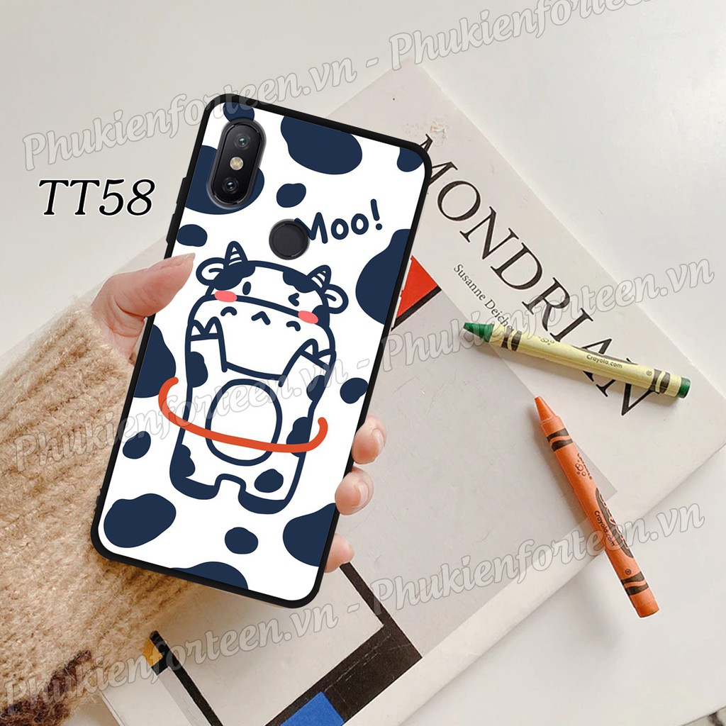 [Mẫu mới] Ốp lưng Mi A2/6x - Mi A2 Lite - Mi Note 5 - Mi Note 6 hình Bò sữa siêu đáng yêu siêu dễ thương siêu đẹp.