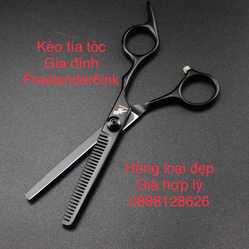 (Giá hợp lý)Bộ 2  kéo(1cắt+1tỉa)-Freelander-6ink-FR04Chuyên dành cho cắt tóc gia đình đẹp sắc