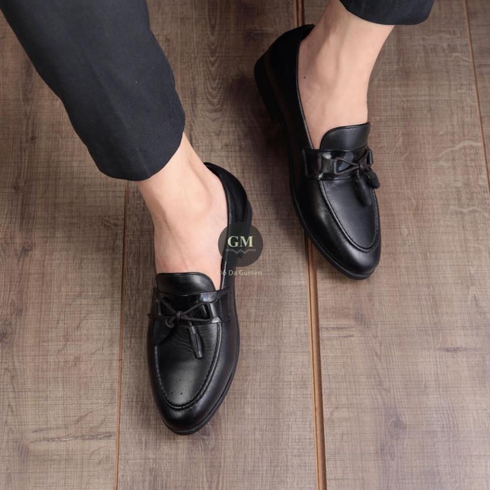 Giày lười da nam cao cấp kiểu dáng Tasseled Loafer da bò thật bảo hành 12 tháng - Mã T58