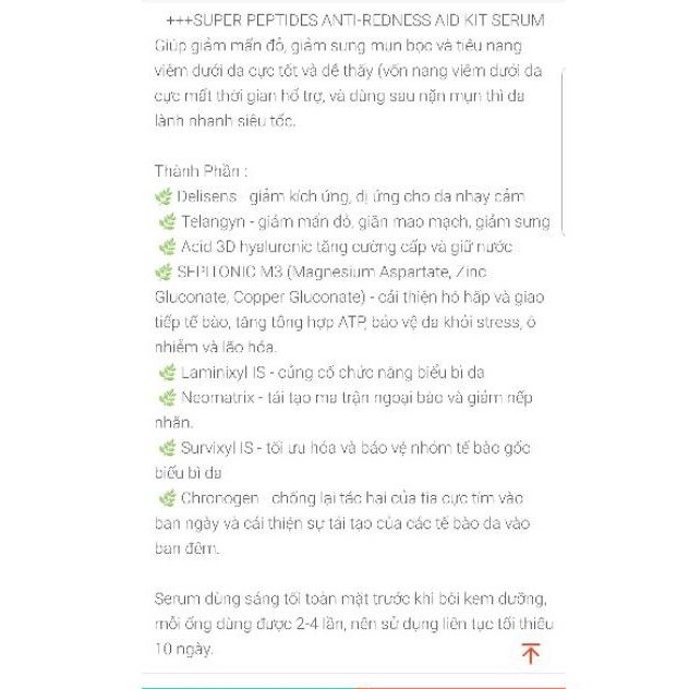 [Mã COS1904 giảm 8% đơn 300K] Serum TEANA SUPER PEPTIDES hổ trợ mụn 10 ống 2ml | BigBuy360 - bigbuy360.vn