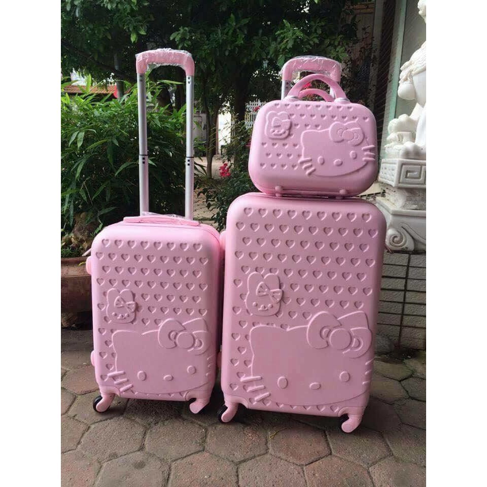 BỘ 3 CHIẾC VAlY (14+20+24) HELLO KITTY SIÊU CUTE
