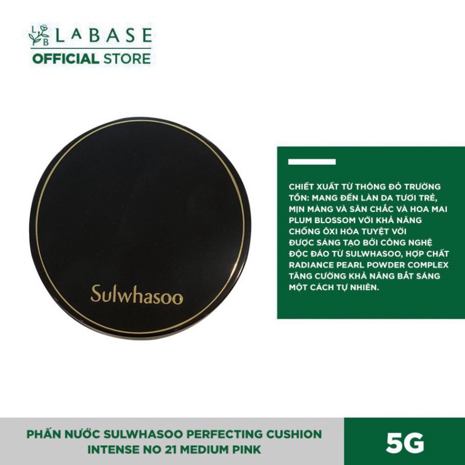 Phấn Nước Sulwhasoo Perfecting Cushion Intense No 21 Medium Pink 5g (Mini) TR56