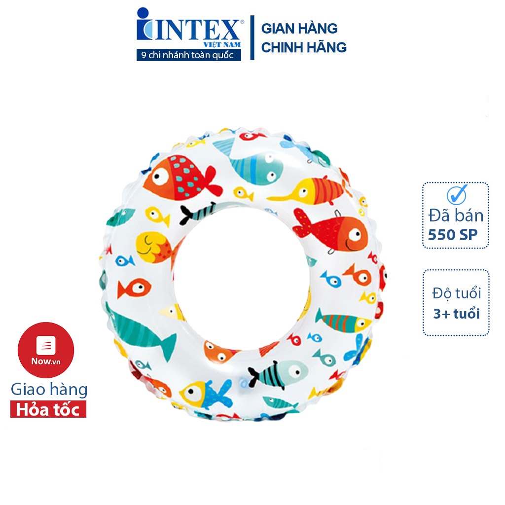 Phao bơi tròn 51cm cho bé 3-6 tuổi INTEX 59230