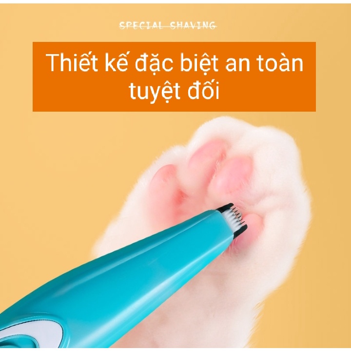 *Hoả tốc* Tông Đơ Mini Cạo Cắt Lông Bàn Chân, Tỉa Lông Mắt, Lông Tai Đuôi Cho Chó Mèo - Hình ảnh thật