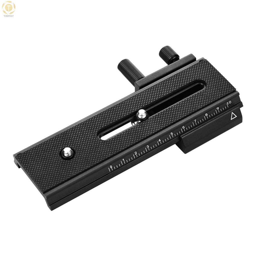Shipped within 12 hours】 Aluminum Alloy Quick Release Plate QR Plate with Dual 1/4 inch Screws Vernier Adjustment Knob for DSLR Camera Camcorder Tripod Monopod Quick Release Plate [TO]