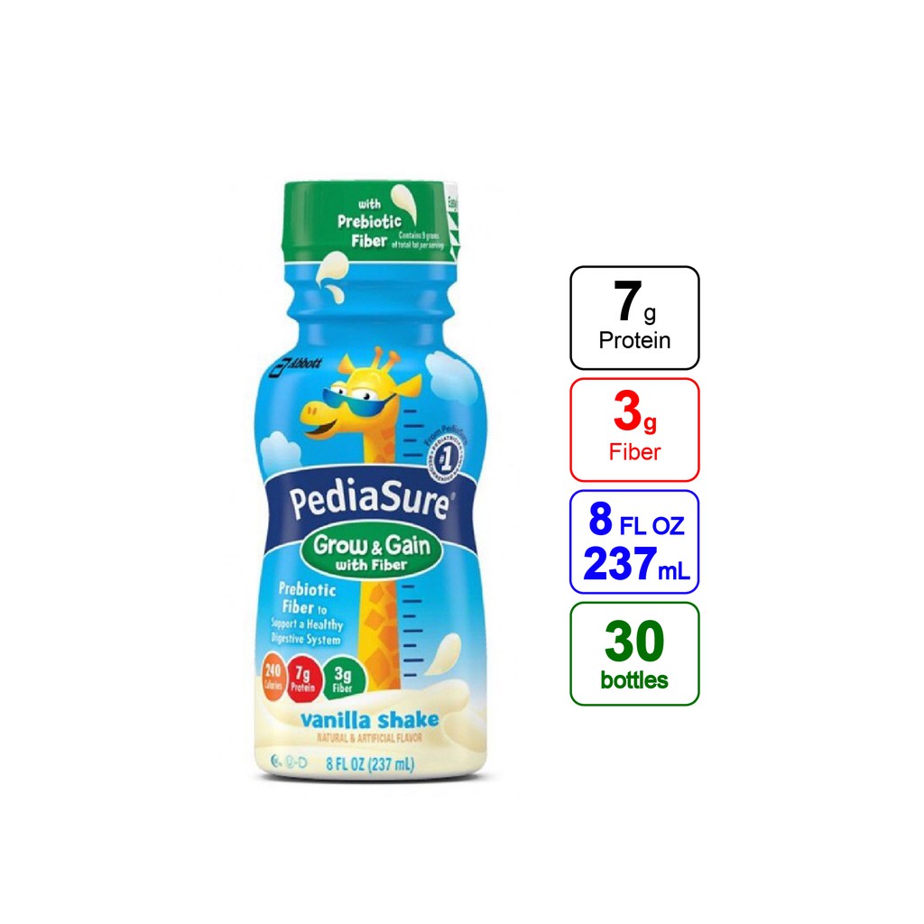 Sữa Nước PediaSure with Fiber có hương Vanilla Grow & Gain Chai 237ml - Fascino Queen - PF19237