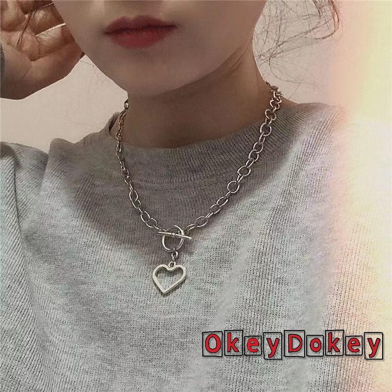 Dây chuyền mặt hình trái tim rỗng thời trang cá tính dành cho nữ