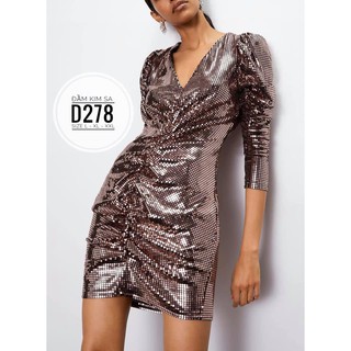 Đầm kim sa bigsize body tay dài sang trọng cao cấp size 55-90kg