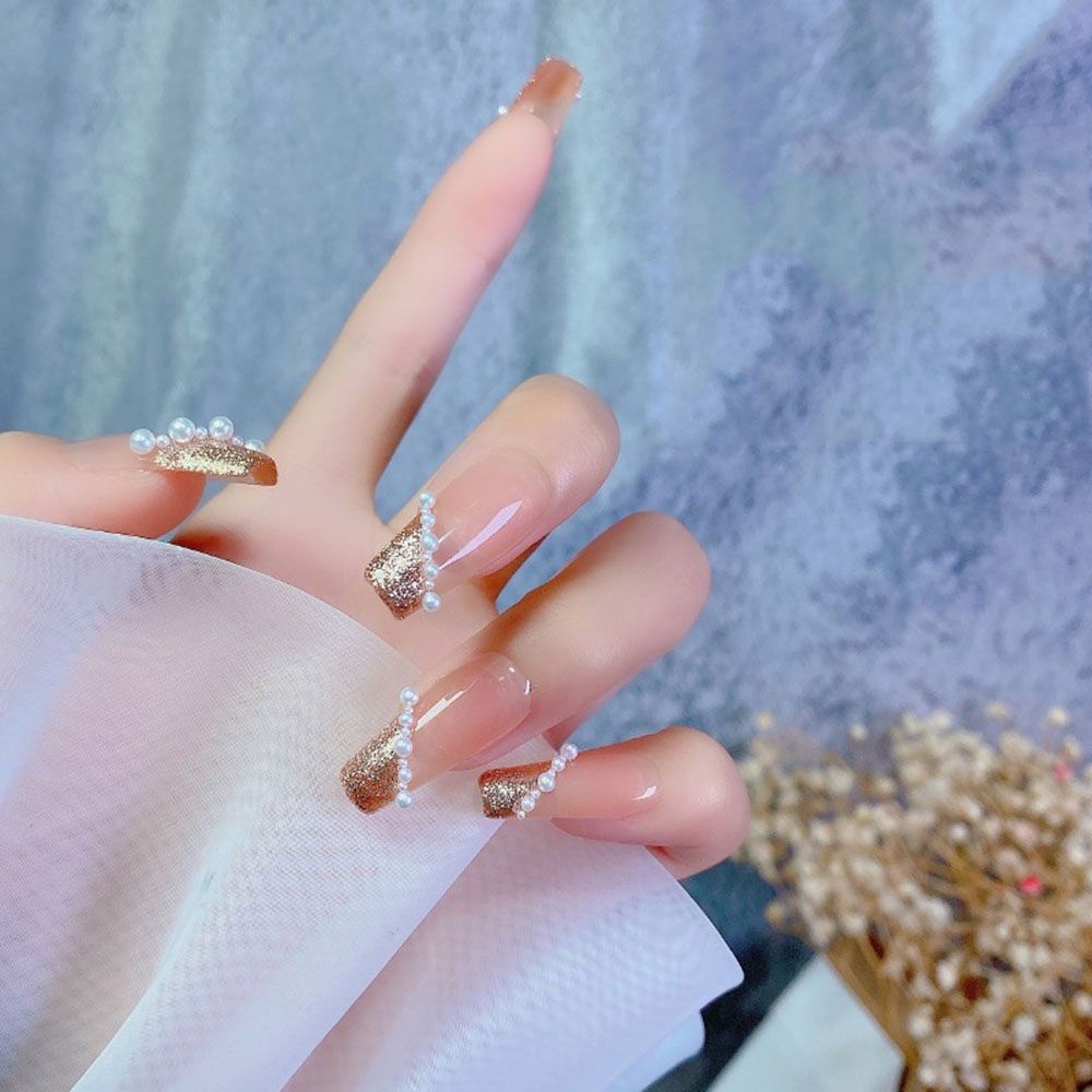 Ngọc Trai Giả 3D Trang Trí Móng Tay Nghệ Thuật