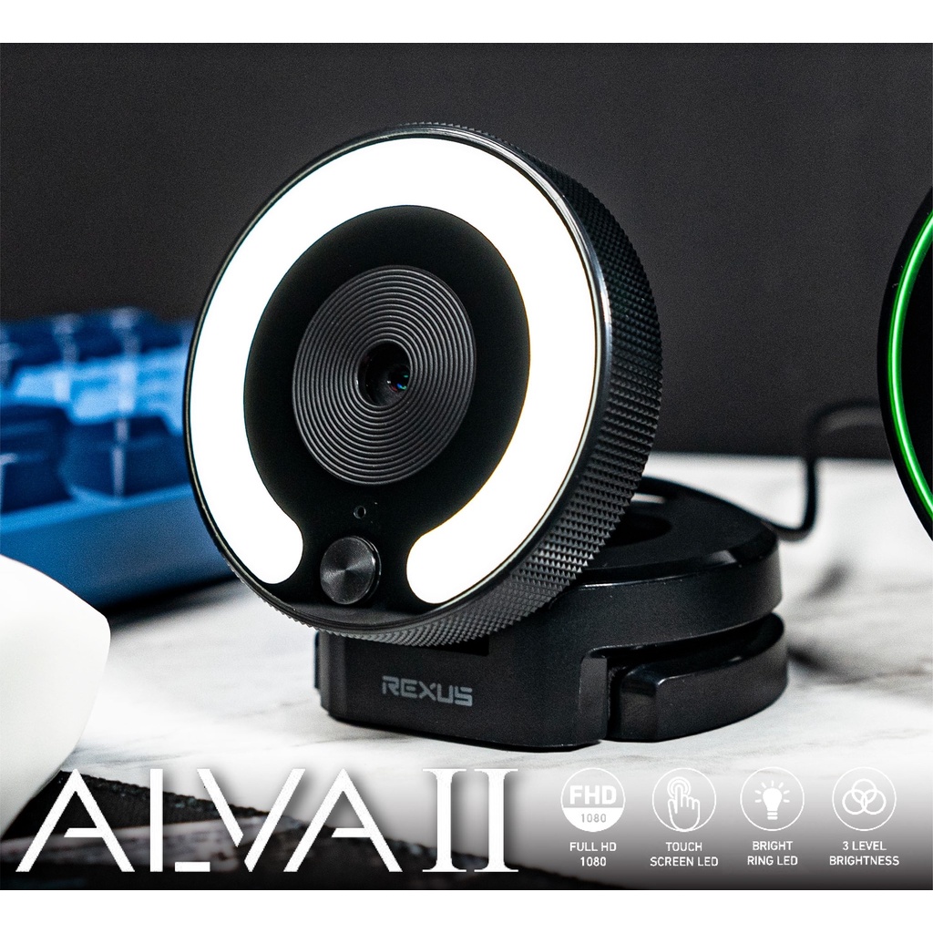 Webcam máy tính Rexus Alva II HD 1080 có đèn LED | BigBuy360 - bigbuy360.vn