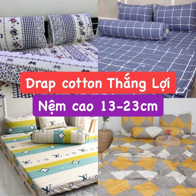 (LINK 2) NỆM CAO Drap Thắng Lợi cotton,ga giường in logo (ảnh thật)