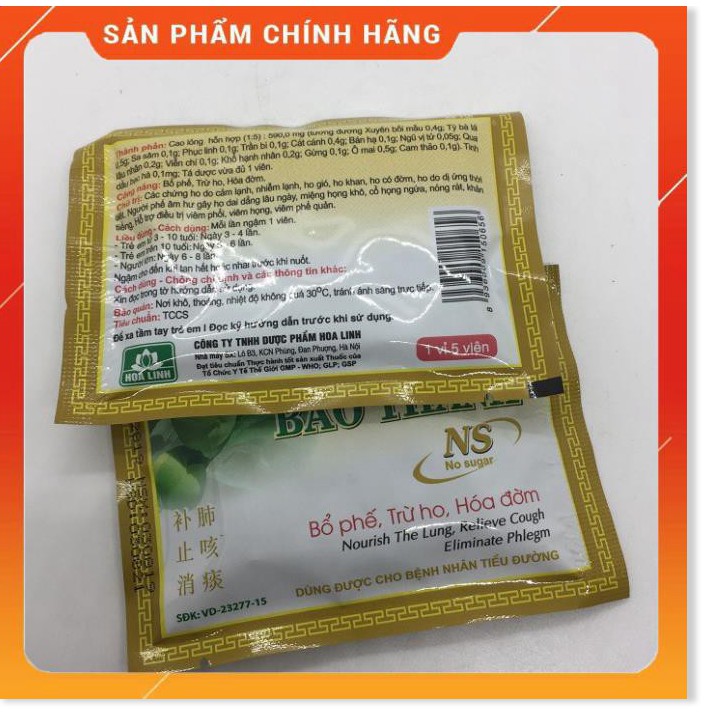 2 vỉ Viên ngậm BẢO THANH không đường