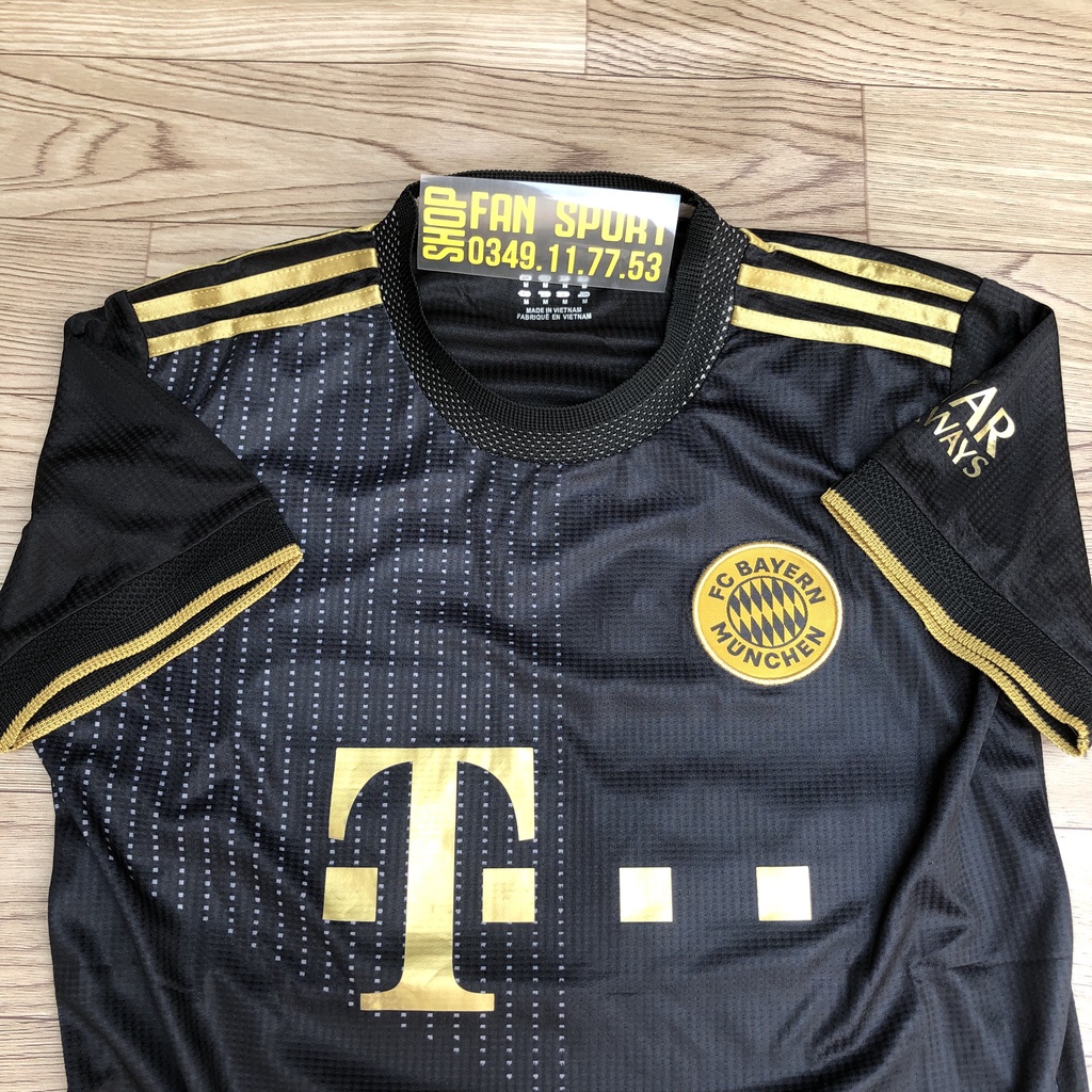 Áo Bayern Munich 2022 | Bộ Quần Áo Bóng Đá CLB Bayern Munich 2022 Sân Nhà Màu Đen