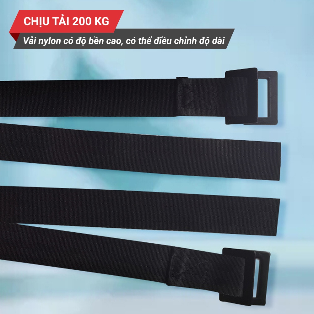 Bộ vòng treo xà, đu xà đơn trẻ em Gymnastic rings GoodFit kháng lực chịu tại 200kg, dây treo tùy chỉnh GF002E