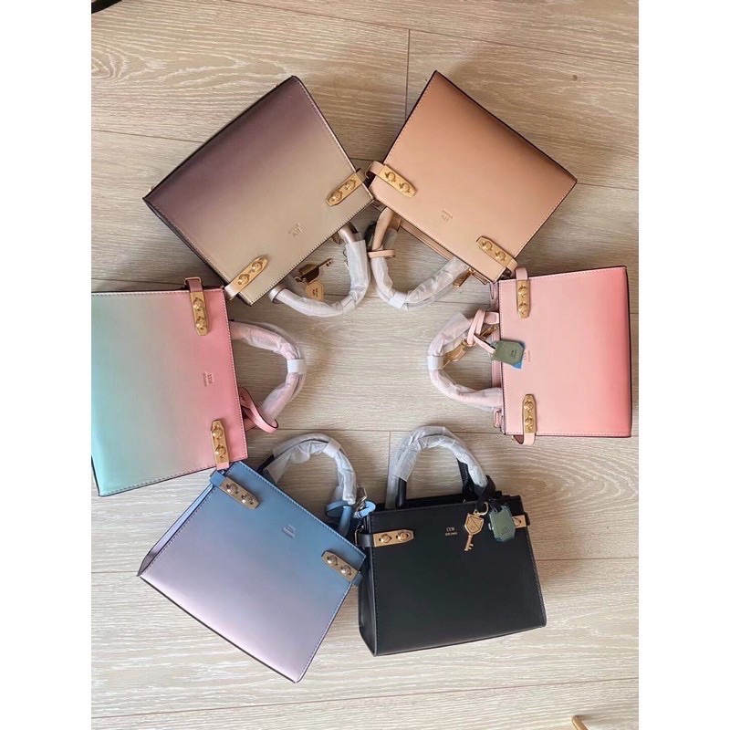 Túi LYN quai cầm màu loang size 23cm