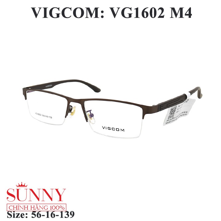 VG1602 gọng kính Vigcom chính hãng, thiết kế dễ đeo bảo vệ mắt