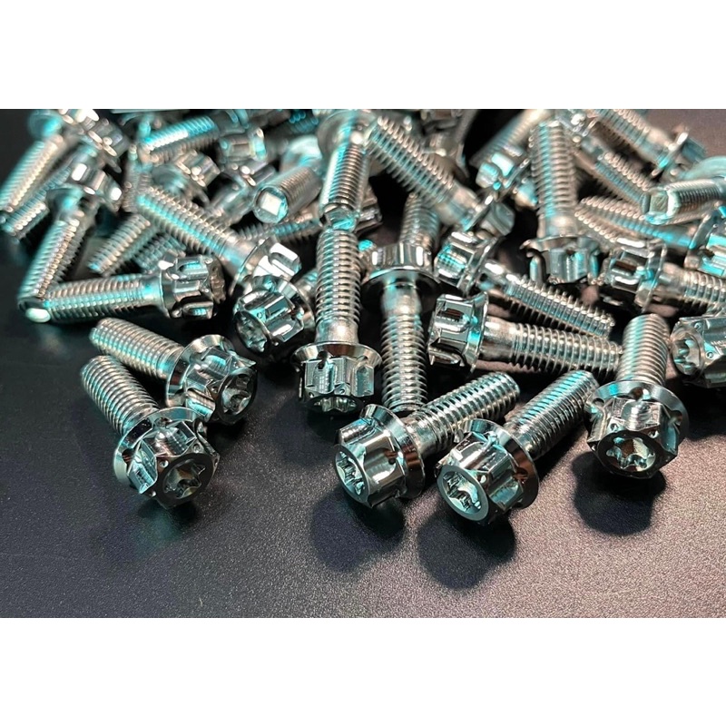 Ốc inox 304 size 8li15/8li25/8li30/8li40/8li60 đầu trụ bông cực sáng đẹp gắn dàn chân xe máy