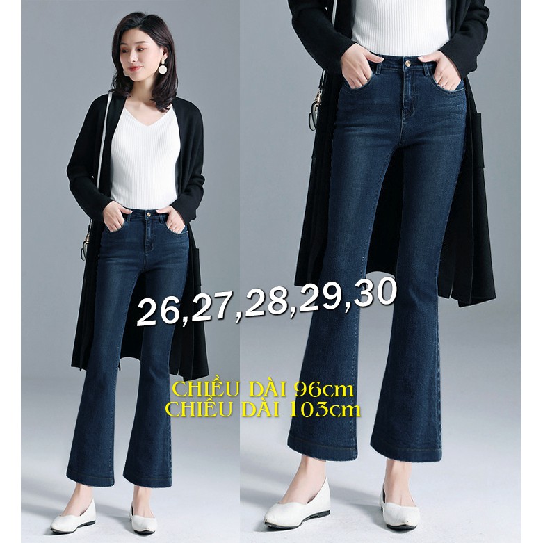 Quần Jean Ống Loe 💕FREESHIP💕 Quần jean lưng cao 1 nút wash nhẹ ống loe QD179 | WebRaoVat - webraovat.net.vn