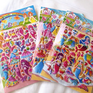 tờ dán sticker nổi thời trang công chúa to nhiều chi tiết