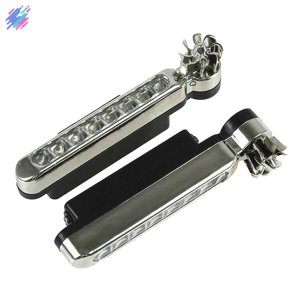 Đèn LED 8 bóng năng lượng gió tích hợp quạt xoay cho xe hơi