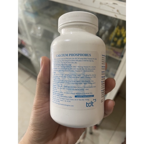 Hộp Calcium Phosphorus (hộp 50viên) cho chó mèo