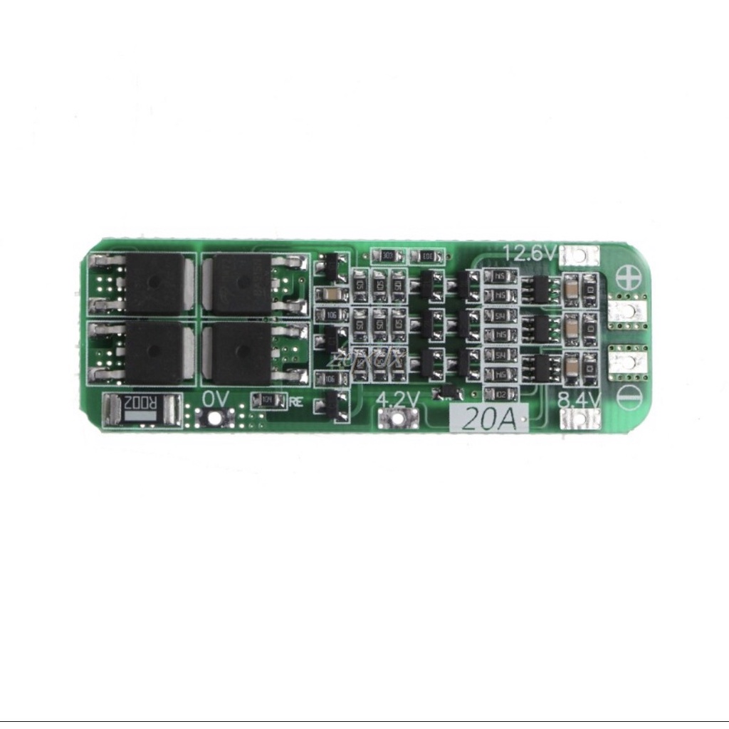 Mạch 3s20A bảo vệ xả chống cháy cân bằng pin khi sạc Hệ 3.7V Li-Ion